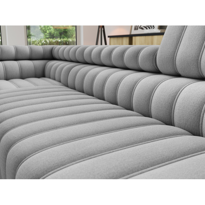 Canapé d’angle contemporain KANEDOJO Gris angle gauche