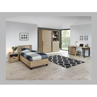 Letto bambino robusto 90x200 colore rovere dorato collezione MEGEVE