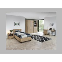 Letto bambino robusto 90x200 colore rovere dorato collezione MEGEVE