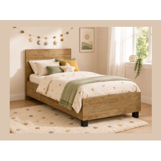 Letto bambino robusto 90x200 colore rovere dorato collezione MEGEVE