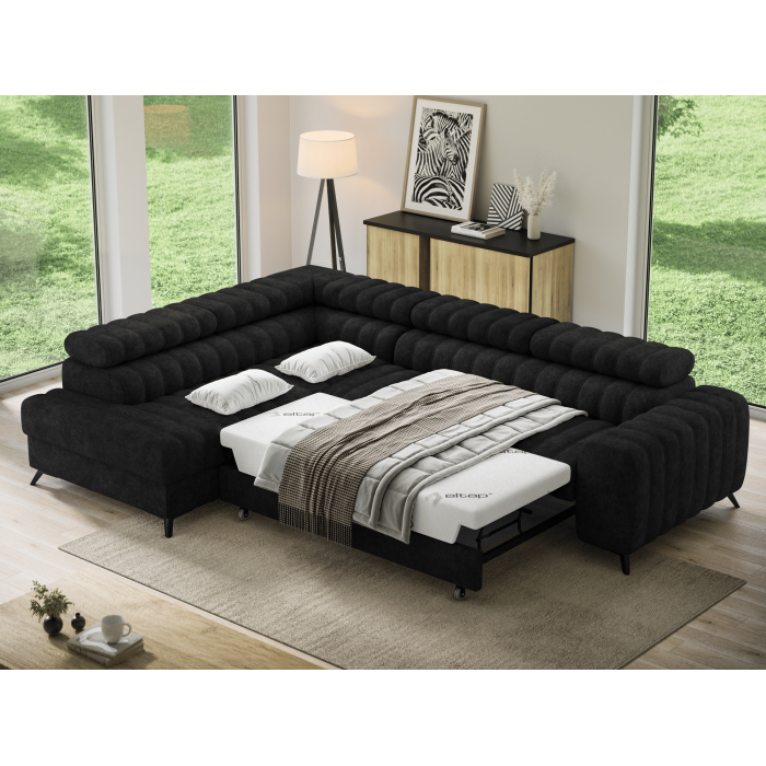 Ecksofa aus der KANEDOJO Kollektion in Schwarz