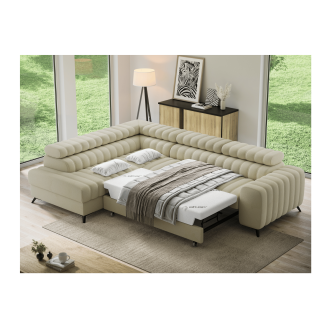 Canapé d'angle collection KANEDOJO coloris Crème