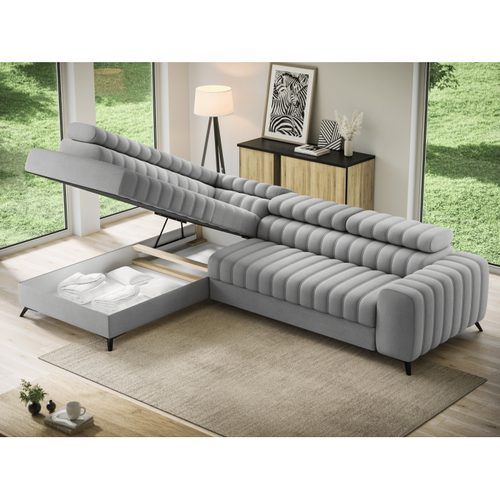 Canapé d'angle collection KANEDOJO coloris Gris