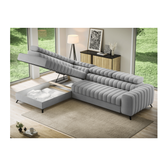 Canapé d'angle collection KANEDOJO coloris Gris