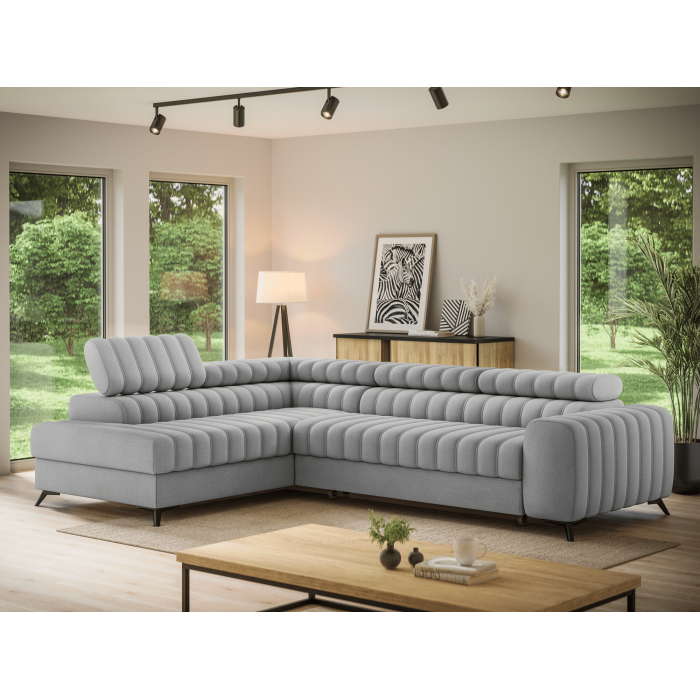 Canapé d'angle collection KANEDOJO coloris Gris