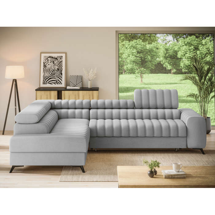 Canapé d'angle collection KANEDOJO coloris Gris