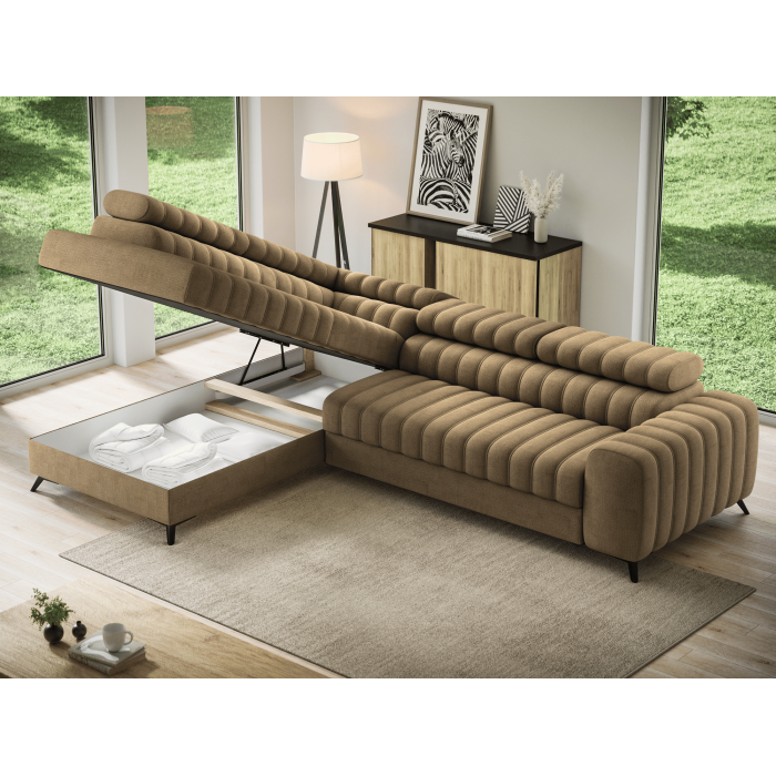 Ecksofa aus der KANEDOJO Kollektion in Braunfarbe