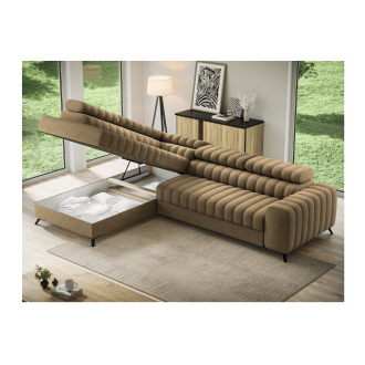 Ecksofa aus der KANEDOJO Kollektion in Braunfarbe