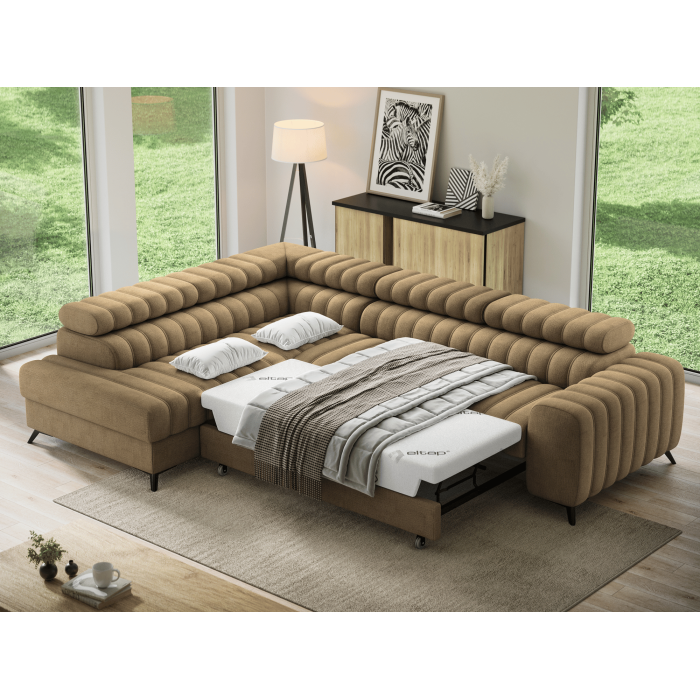 Ecksofa aus der KANEDOJO Kollektion in Braunfarbe