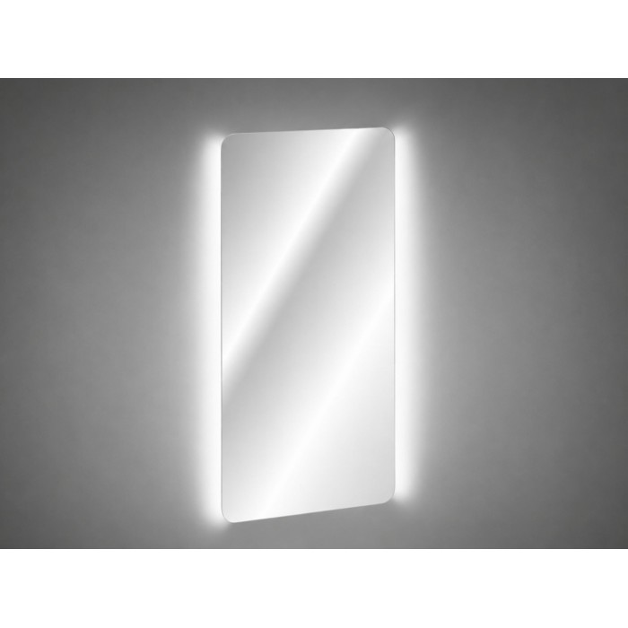 Miroir rectangulaire 40x80cm avec éclairage LED allumé