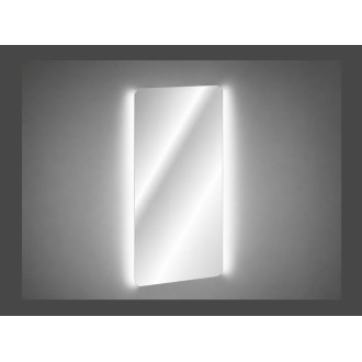 Miroir rectangulaire 40x80cm avec éclairage LED allumé