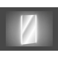 Miroir rectangulaire 40x80cm avec éclairage LED allumé