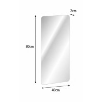 copy of Spiegel Badezimmer rechteckig 80x60 cm modernes Design