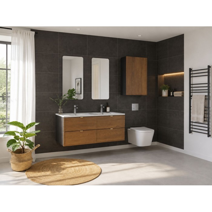 Miroir rectangulaire 40x80cm mis en situation
