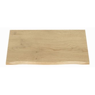 Plan pour vasque NATOURA 80,6 cm en MDF aspect chêne crémone avec bord naturel