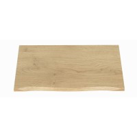 Plan pour vasque NATOURA 80,6 cm en MDF aspect chêne crémone avec bord naturel