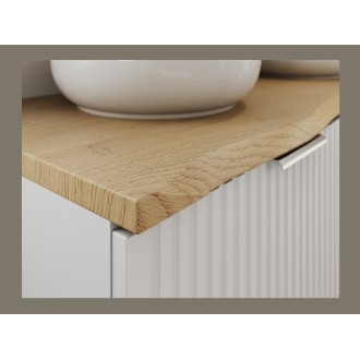 copy of Plan für Waschtisch NATOURA 120,8 cm aus MDF in Cremone-Eiche-Optik mit naturbelassener Kante