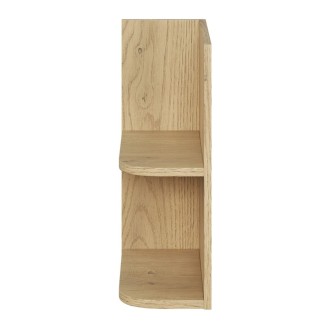 Meuble de rangement NATURA– Angle arrondi ouvert– Coloris chêne clair – L20 x H50 cm - A suspendre
