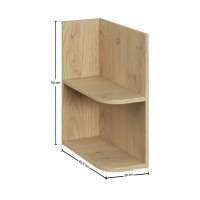 Meuble de rangement NATURA– Angle arrondi ouvert– Coloris chêne clair – L20 x H50 cm - A suspendre