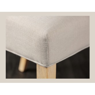 Zoom sur l'assise de la chaise REGINA beige et marron clair