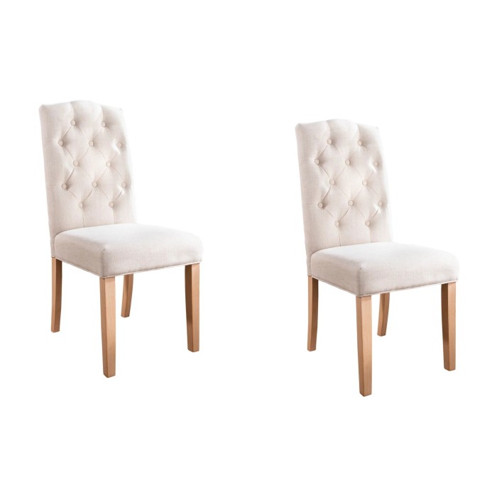 Lot de 2 chaises REGINA beige et marron clair
