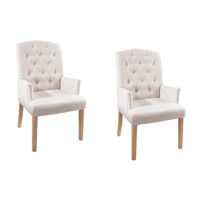 Lot de 2 fauteuils REGINA beige et marron clair