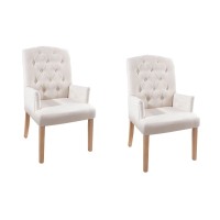 Lot de 2 fauteuils REGINA beige et marron clair
