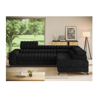 Canapé d'angle collection KANEDOJO coloris Noir