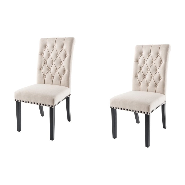 Lot de 2 chaises REGINA beige et noir