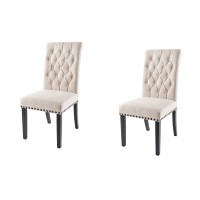 Lot de 2 chaises REGINA beige et noir