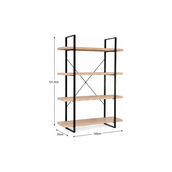 Bibliothèque SHELVES 4 niveaux dimensions