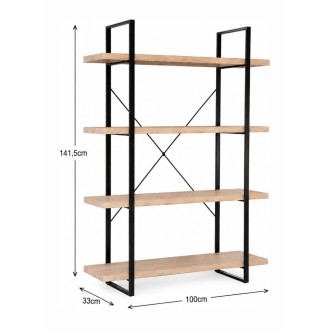 Bibliothèque SHELVES 4 niveaux dimensions