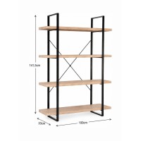 Bibliothèque SHELVES 4 niveaux dimensions