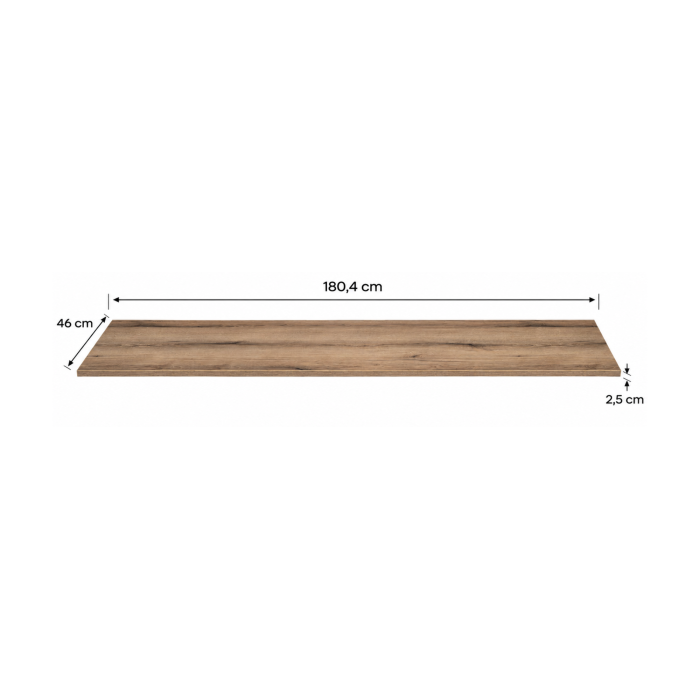 Plan pour vasque ICON 180cm effet chêne Coast Evoke Oak 180x46cm