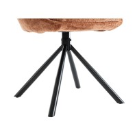 Lote de 2 sillas YUMENA - Tela color óxido - Patas de metal - Diseño compacto - Elegancia cálida y moderna