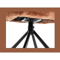 Lote de 2 sillas YUMENA - Tela color óxido - Patas de metal - Diseño compacto - Elegancia cálida y moderna
