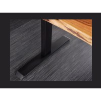 Zoom sur l'un des pieds du bureau ARKAYA 140cm en acacia réglable en hauteur