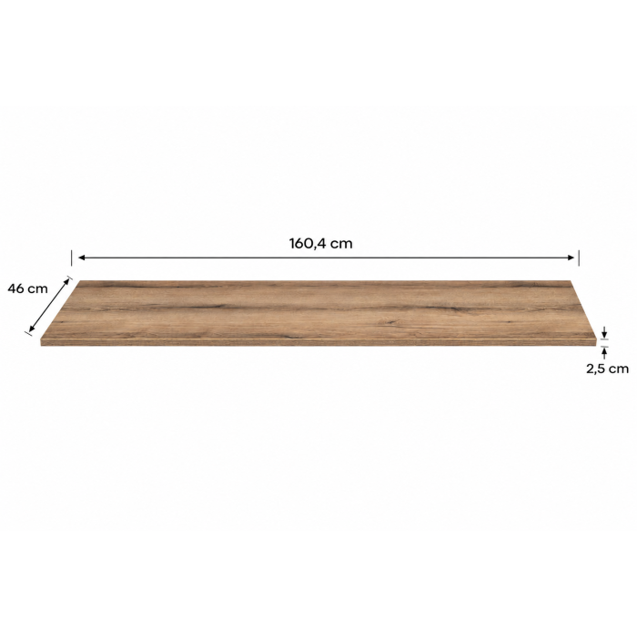Plan pour vasque ICON 180cm effet chêne Coast Evoke Oak 180x46cm