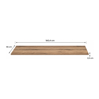 Plan pour vasque ICON 180cm effet chêne Coast Evoke Oak 180x46cm
