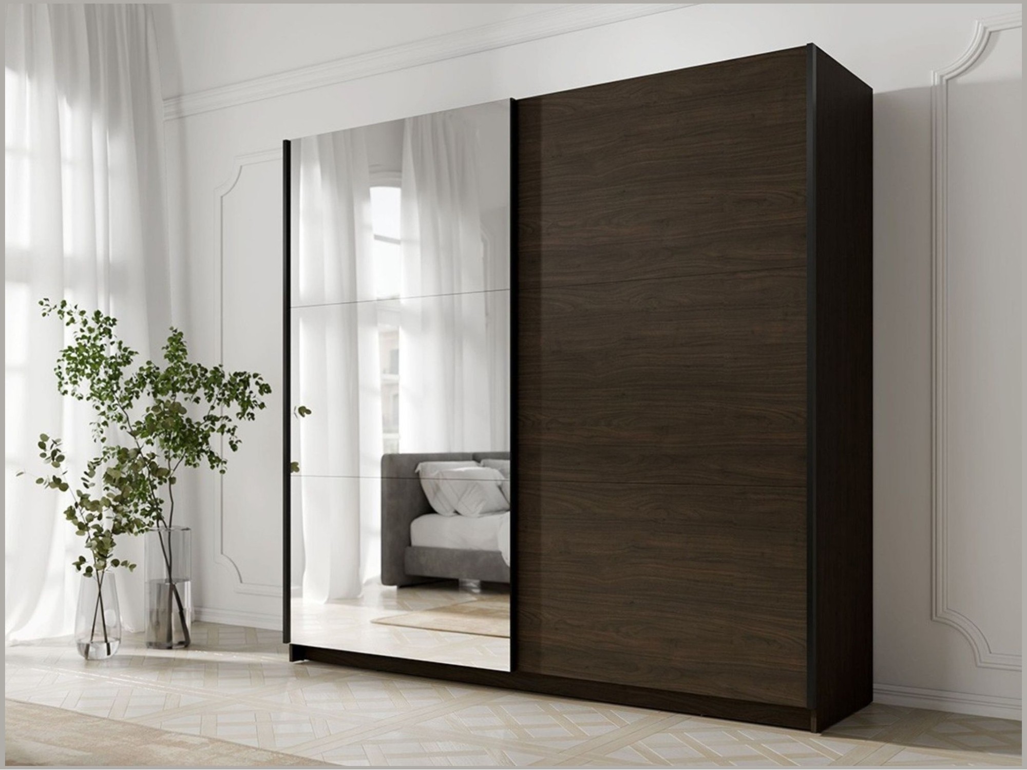 Armoire ARSALA noyer mise en situation