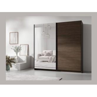 Armoire ARSALA noyer vue de face en situation