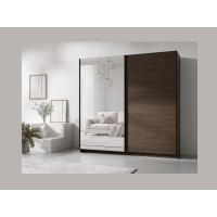 Armoire ARSALA noyer vue de face en situation