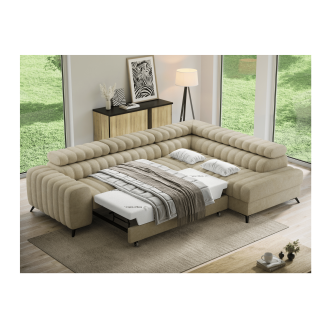 Canapé d'angle collection KANEDOJO coloris Beige