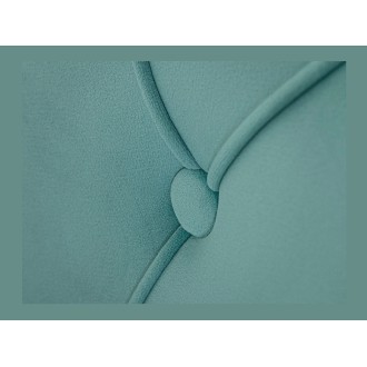 Lot de 2 chaises REGINA bleu turquoise en velours capitonné – Tête de lion et pieds dorés