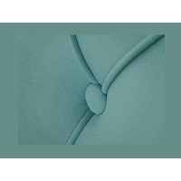 Lot de 2 chaises REGINA bleu turquoise en velours capitonné – Tête de lion et pieds dorés