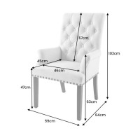 Fauteuil REGINA beige et marron foncé dimensions
