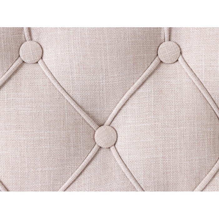 Zoom sur les détails du fauteuil REGINA beige et marron foncé