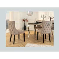Chaise REGINA cappuccino et noire vue de dos