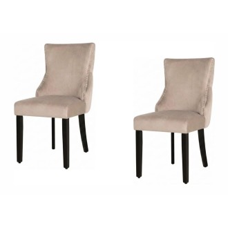 Lot de 2 chaises REGINA cappuccino et noir