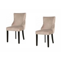 Lot de 2 chaises REGINA cappuccino et noir